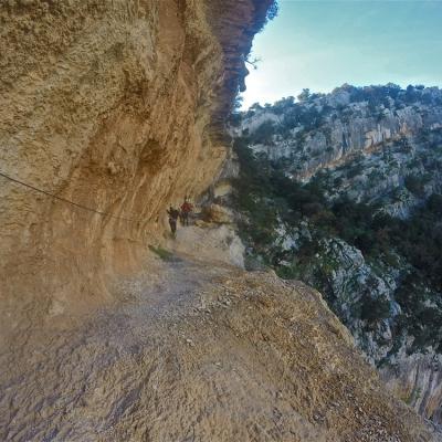 Via Ferrata Badde Pentumas Sardinia Walking On The Ledge