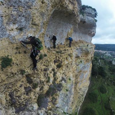 Sardegna Sardinia Via Ferrata Giorr Walking On The Lower Ledge